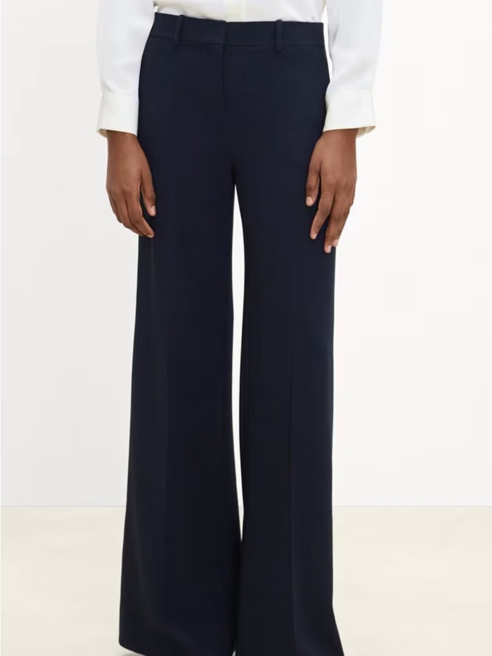 Theory Midnight Navy Fluid Flare Pant in Admiral Crepe